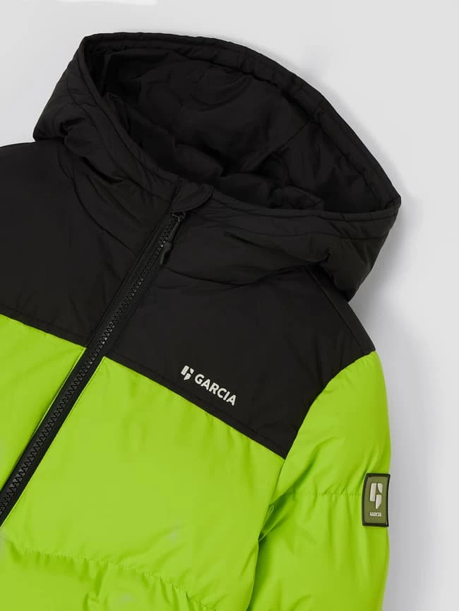 Garcia Steppjacke Mit Kapuze - Neon Grün 2 Garcia Steppjacke Mit Kapuze - Neon Grün – Bild 2