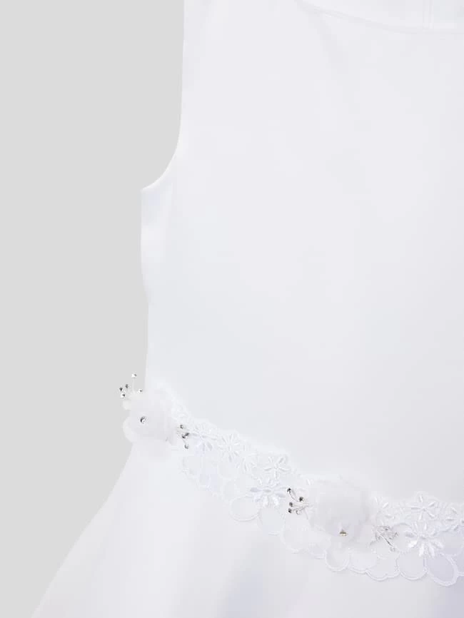 Weise Kommunionskleid Mit Zier-Applikationen - Weiß 2 Weise Kommunionskleid Mit Zier-Applikationen - Weiß – Bild 2