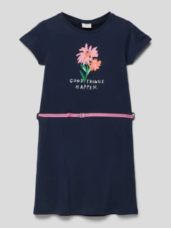 S.Oliver RED LABEL Kleid Mit Motiv-Print - Marineblau