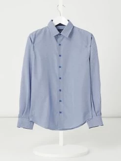 G.O.L. Slim Fit Hemd Mit Vichy-Karo - Blau