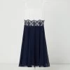 G.O.L. Kleid Aus Chiffon Mit Ornamentaler Spitze - Marineblau