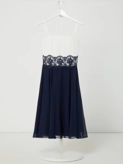 G.O.L. Kleid Aus Chiffon Mit Ornamentaler Spitze - Marineblau