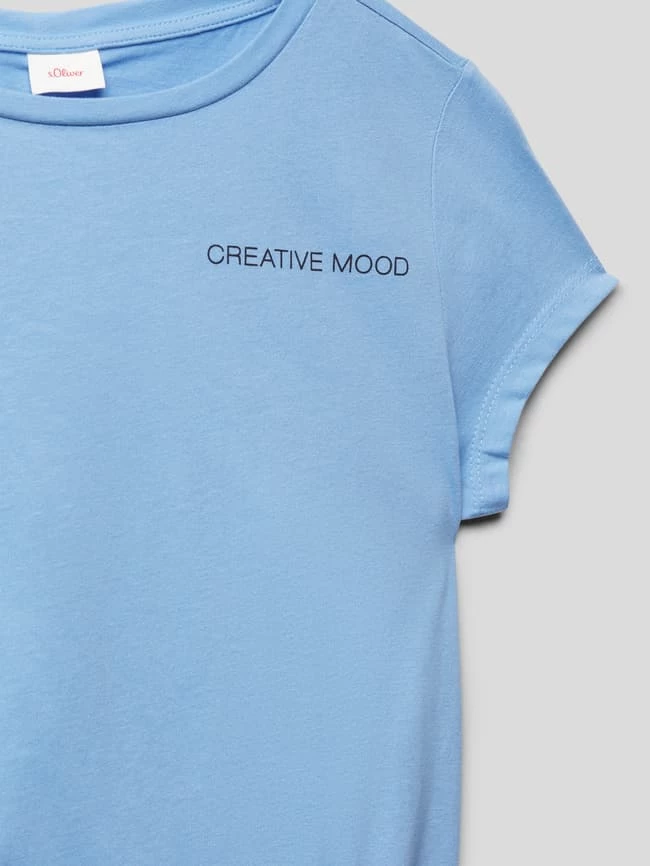 S.Oliver RED LABEL T-Shirt Mit Motiv-Print - Bleu 2 S.Oliver RED LABEL T-Shirt Mit Motiv-Print - Bleu – Bild 2