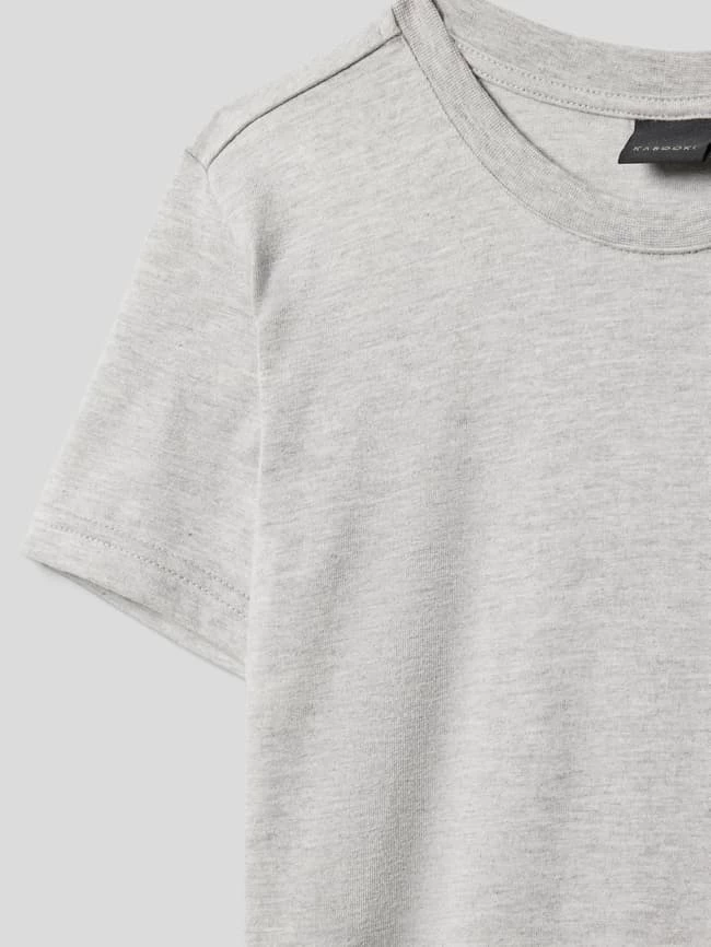 Kabooki T-Shirt Mit Rundhalsausschnitt Modell 'THEODOR' - Mittelgrau Meliert 2 Kabooki T-Shirt Mit Rundhalsausschnitt Modell 'THEODOR' - Mittelgrau Meliert – Bild 2