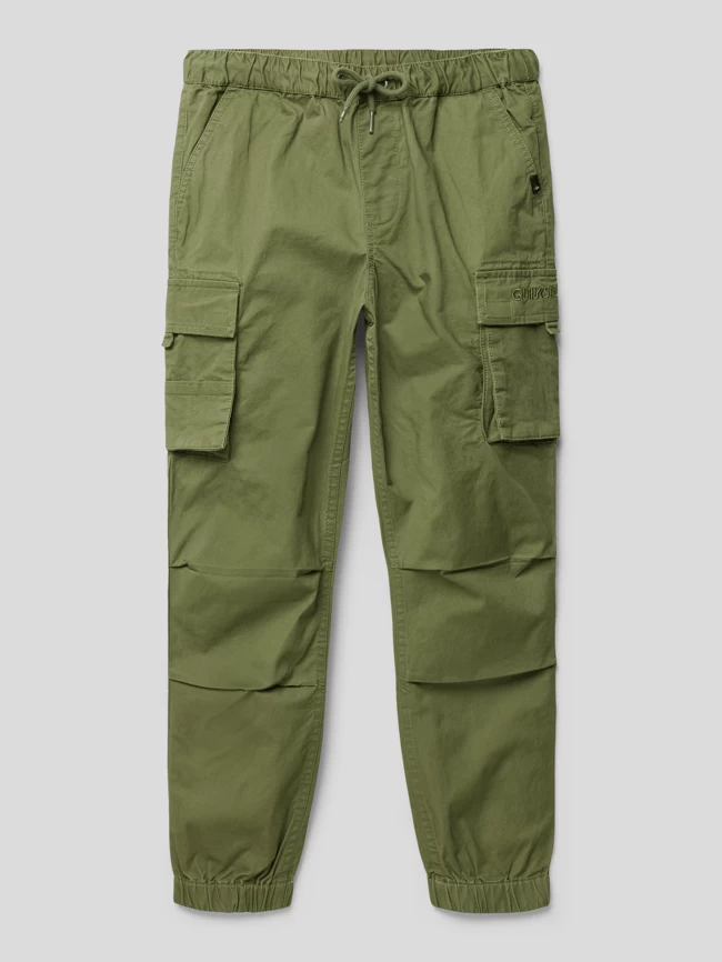 Quiksilver Cargohose Mit Label-Stitching - Olivgrün 1 Quiksilver Cargohose Mit Label-Stitching - Olivgrün