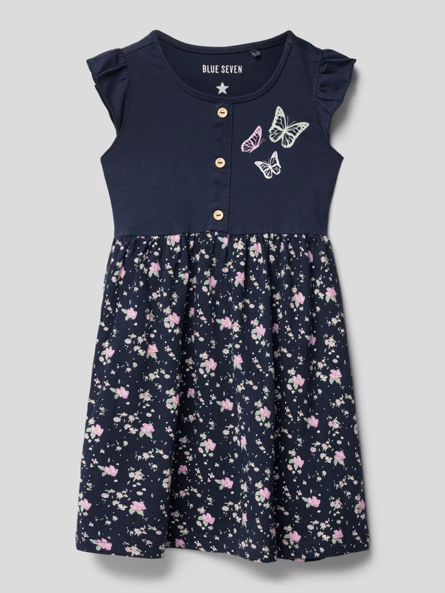 Blue Seven Kleid Mit Motiv-Print - Blau 1 Blue Seven Kleid Mit Motiv-Print - Blau