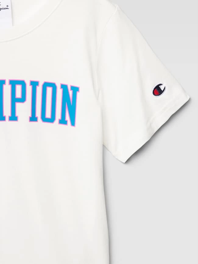 CHAMPION T-Shirt Mit Logo-Print Modell 'Rochester' - Ecru 2 CHAMPION T-Shirt Mit Logo-Print Modell 'Rochester' - Ecru – Bild 2