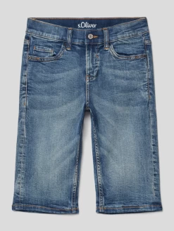 S.Oliver RED LABEL Jeansshorts Mit Kontrastnähten - Blau