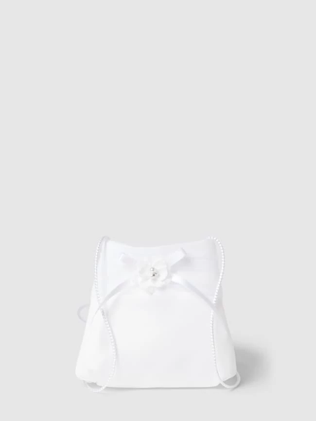 Weise Umhängetasche Mit Blüten-Applikation - Weiß 1 Weise Umhängetasche Mit Blüten-Applikation - Weiß