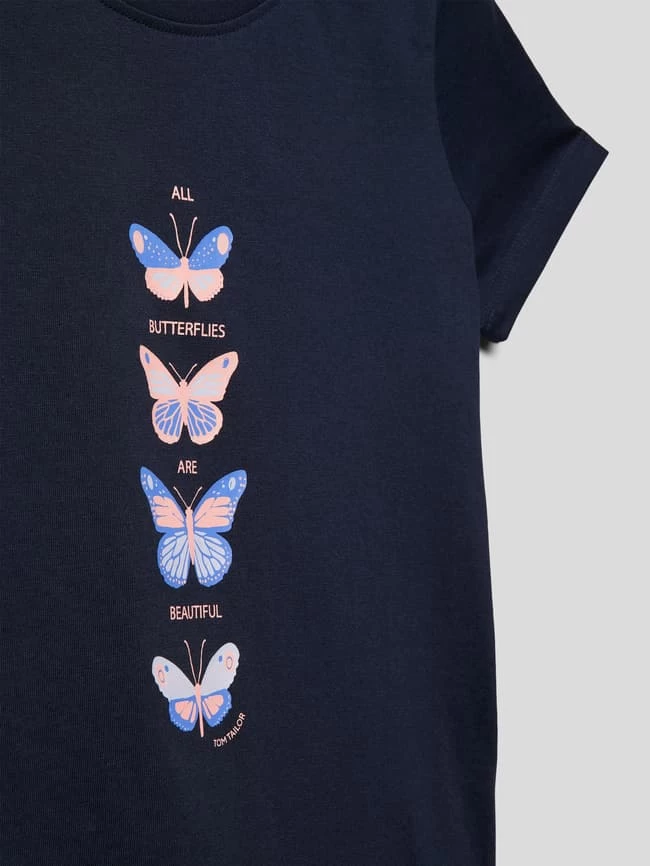 Tom Tailor T-Shirt Mit Motiv-Print - Marineblau 2 Tom Tailor T-Shirt Mit Motiv-Print - Marineblau – Bild 2
