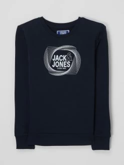 Jack & Jones Sweatshirt Aus Baumwollmischung Modell 'Luca' - Marineblau