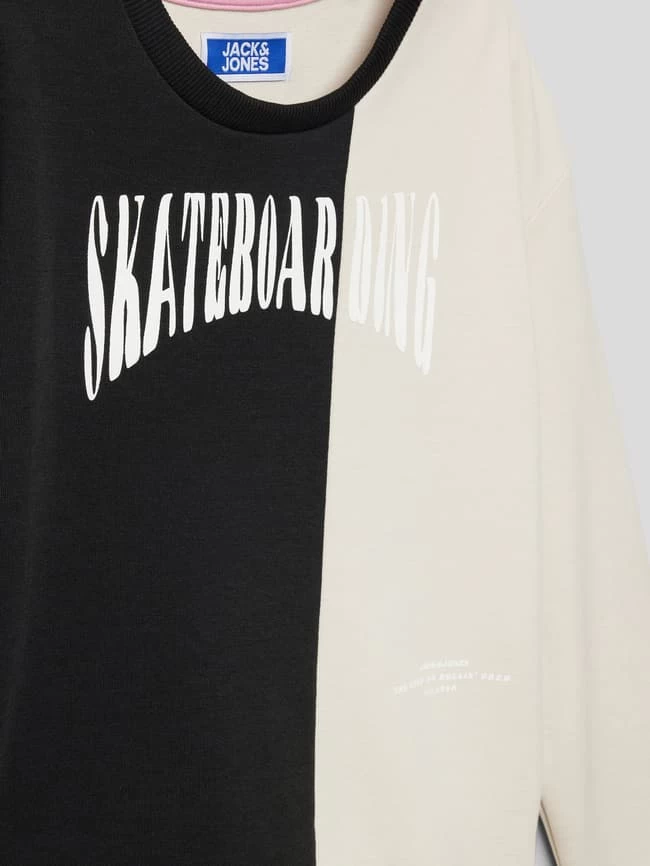 Jack & Jones Sweatshirt Mit Motiv-Print Modell 'JOROLI' - Schwarz 2 Jack & Jones Sweatshirt Mit Motiv-Print Modell 'JOROLI' - Schwarz – Bild 2