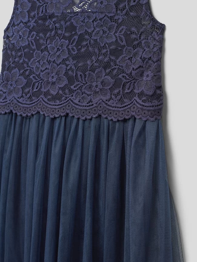 Happy Girls Kleid Mit Spitzenbesatz - Marineblau 2 Happy Girls Kleid Mit Spitzenbesatz - Marineblau – Bild 2
