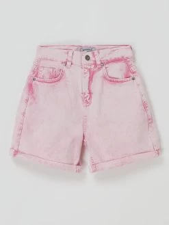 Blue Effect Balloon Fit Jeansshorts Mit Regulierbarer Bundweite - Pink