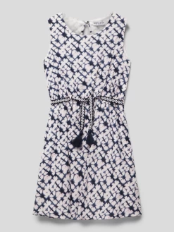 Happy Girls Kleid Mit Allover-Muster - Marineblau