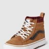 Vans High Top Sneaker Aus Echtem Leder Mit Steppnähten - Cognac