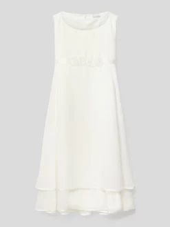 Weise Kleid Mit Schleifen-Detail - Ecru