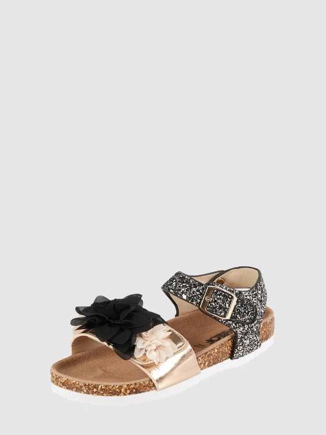 Colors Of California Sandalen Mit Blüten-Applikationen - Schwarz 1 Colors Of California Sandalen Mit Blüten-Applikationen - Schwarz