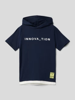 S.Oliver RED LABEL T-Shirt Mit Label-Patch - Marineblau