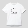 Calvin Klein Jeans T-Shirt Mit Label-Print Modell 'PRINT SUNREVEAL MONO LOGO' - Weiß