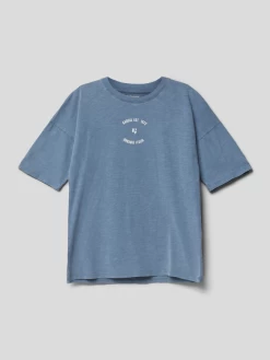 Garcia T-Shirt Mit überschnittenen Schultern - Blau