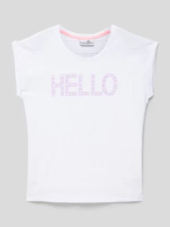 Happy Girls T-Shirt Mit Motiv-Print - Hellrosa