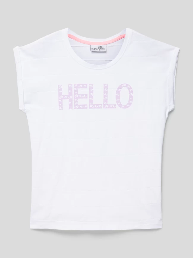 Happy Girls T-Shirt Mit Motiv-Print - Hellrosa 1 Happy Girls T-Shirt Mit Motiv-Print - Hellrosa