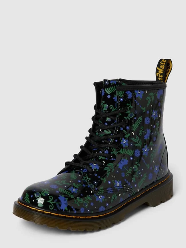 Dr. Martens Schnürboots Mit Allover-Muster - Schwarz 1 Dr. Martens Schnürboots Mit Allover-Muster - Schwarz