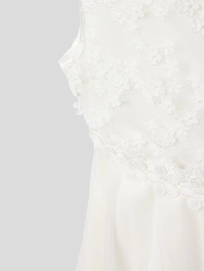 Weise Kommunionskleid Mit Spitzenbesatz - Ecru 2 Weise Kommunionskleid Mit Spitzenbesatz - Ecru – Bild 2