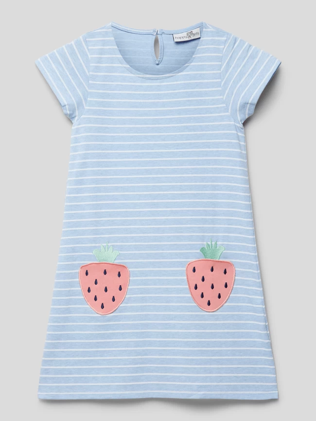 Happy Girls Minikleid Mit Motiv-Stitching - Bleu 1 Happy Girls Minikleid Mit Motiv-Stitching - Bleu