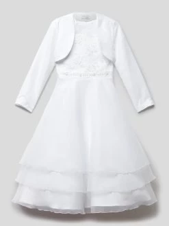 Happy Girls Kleid Mit Zierbesatz - Weiß