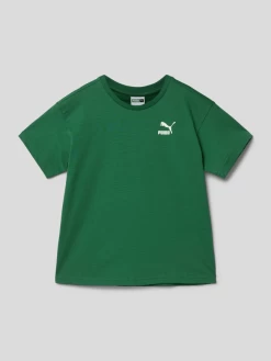 Puma T-Shirt Mit Logo-Print Modell 'CLASSICS' - Grün