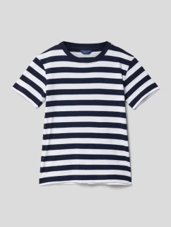 Gant T-Shirt Mit Streifenmuster - Marineblau