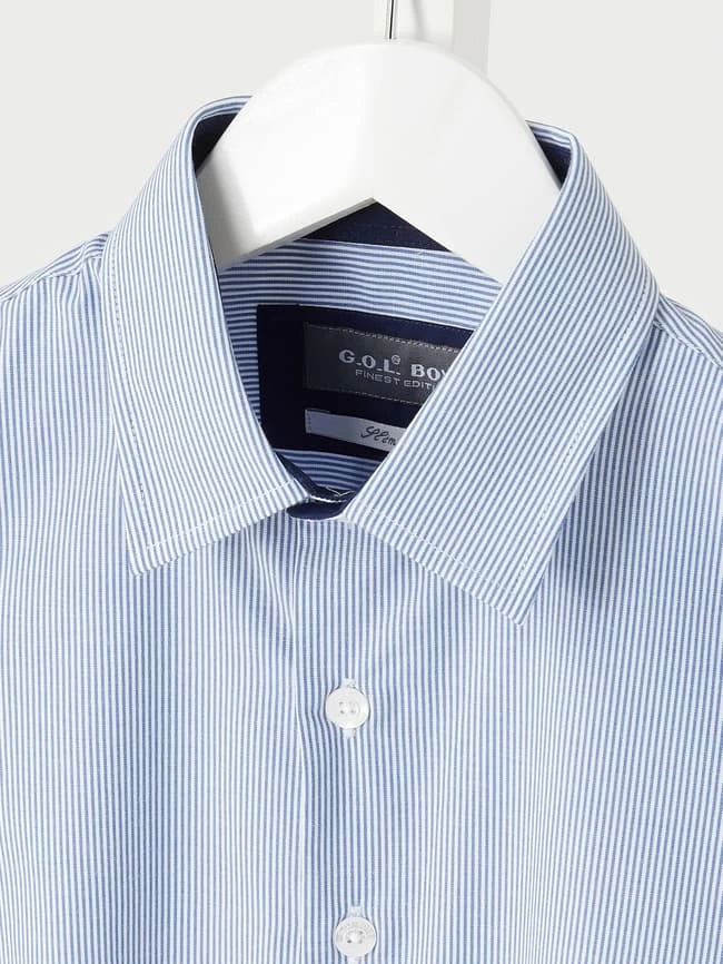 G.O.L. Slim Fit Hemd Aus Baumwollmischung - Blau 2 G.O.L. Slim Fit Hemd Aus Baumwollmischung - Blau – Bild 2