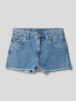 Pepe Jeans Jeansshorts Mit Ausgefransten Beinabschlüsse Modell 'PATTY' - Blau