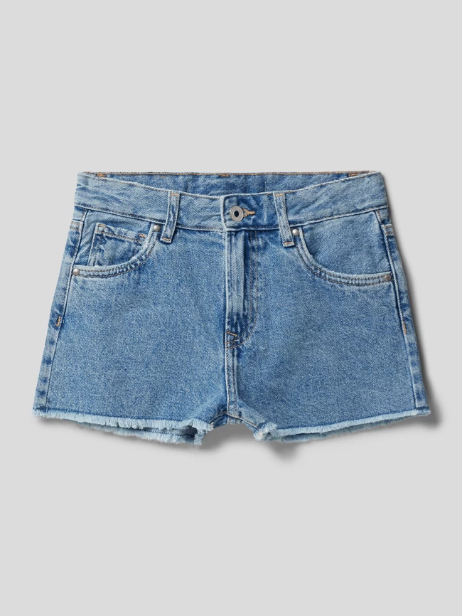 Pepe Jeans Jeansshorts Mit Ausgefransten Beinabschlüsse Modell 'PATTY' - Blau 1 Pepe Jeans Jeansshorts Mit Ausgefransten Beinabschlüsse Modell 'PATTY' - Blau
