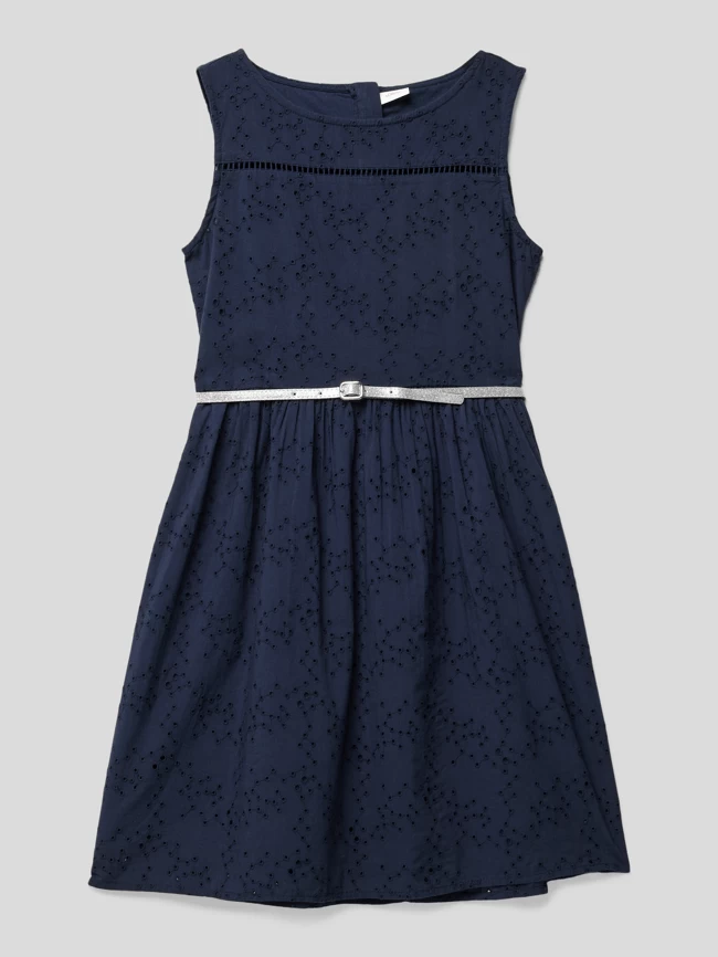 S.Oliver RED LABEL Kleid Mit Lochmuster Modell 'TG' - Marineblau 1 S.Oliver RED LABEL Kleid Mit Lochmuster Modell 'TG' - Marineblau
