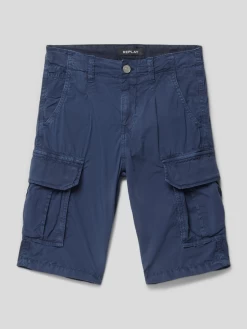 Replay Cargoshorts Mit Seitlichen Eingrifftaschen - Marineblau