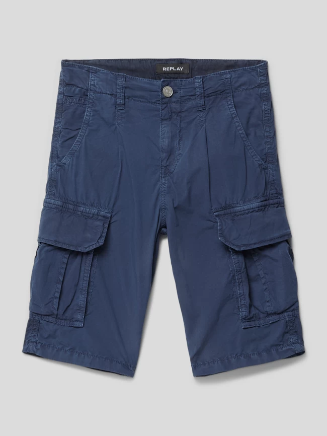 Replay Cargoshorts Mit Seitlichen Eingrifftaschen - Marineblau 1 Replay Cargoshorts Mit Seitlichen Eingrifftaschen - Marineblau