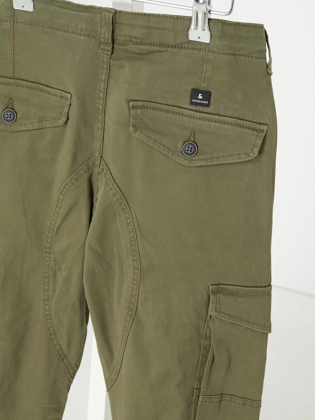 Jack & Jones Cargohose Mit Stretch-Anteil Modell 'Paul' - Olivgrün 3 Jack & Jones Cargohose Mit Stretch-Anteil Modell 'Paul' - Olivgrün – Bild 3
