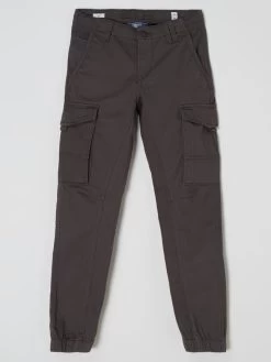 Jack & Jones Slim Fit Cargohose Mit Stretch-Anteil Modell 'Paul' - Anthrazit