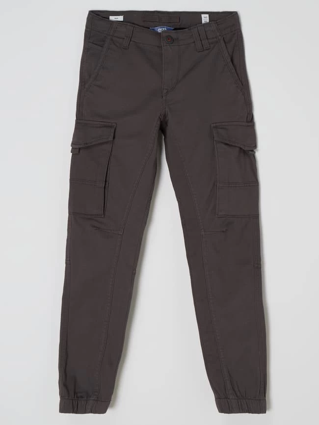 Jack & Jones Slim Fit Cargohose Mit Stretch-Anteil Modell 'Paul' - Anthrazit 1 Jack & Jones Slim Fit Cargohose Mit Stretch-Anteil Modell 'Paul' - Anthrazit