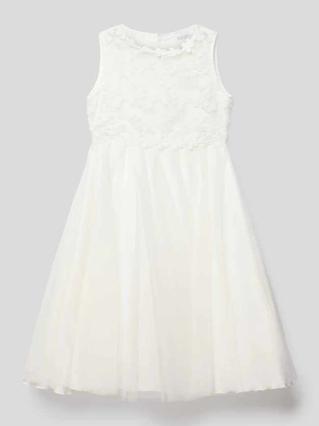 Weise Kommunionskleid Mit Spitzenbesatz - Ecru 1 Weise Kommunionskleid Mit Spitzenbesatz - Ecru