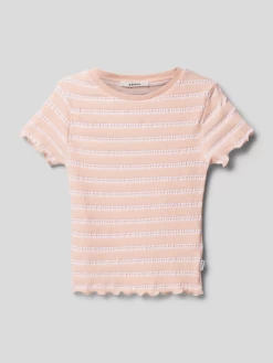 Garcia T-Shirt Mit Streifenmuster Modell 'MARGIN' - Apricot