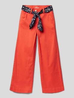 S.Oliver RED LABEL Slim Fit Jeans Mit Stoffgürtel - Orange