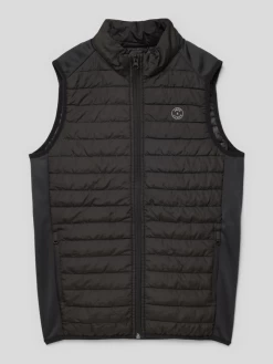 Jack & Jones Steppweste Mit Label-Print - Schwarz