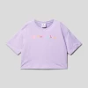 CHAMPION Cropped T-Shirt Mit Logo-Detail - Flieder