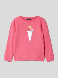 Blue Seven Sweatshirt Mit Zierbesatz - Pink