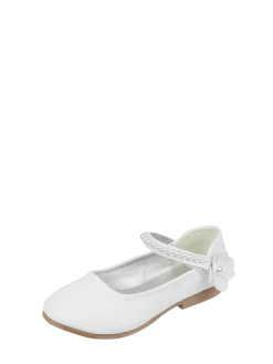 Happy Girls Ballerinas Mit Blüten-Applikation - Weiß