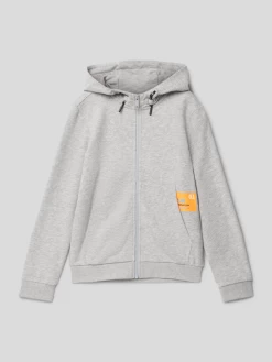 S.Oliver RED LABEL Sweatjacke Mit Statement-Print - Mittelgrau Meliert